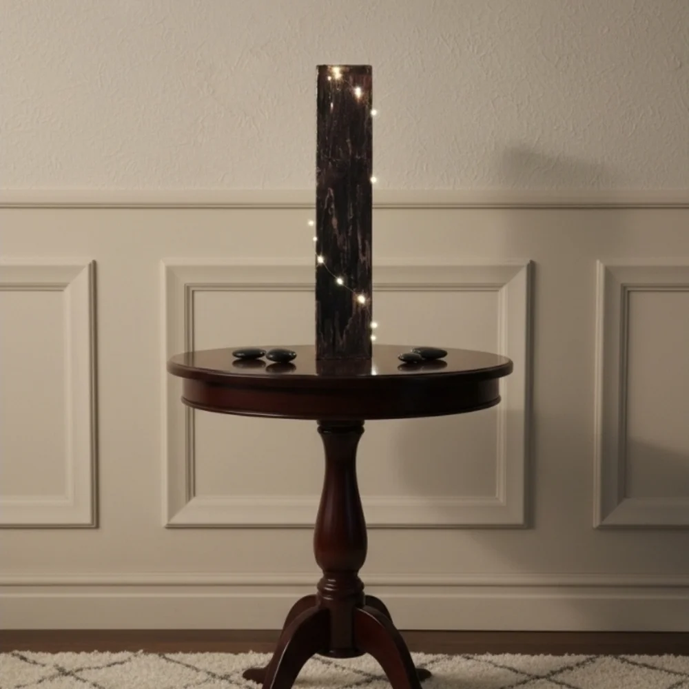 HANDCRAFTED Upcycled Glass Vase HANDPAINTED Tabletop Art Decor Table Artwork